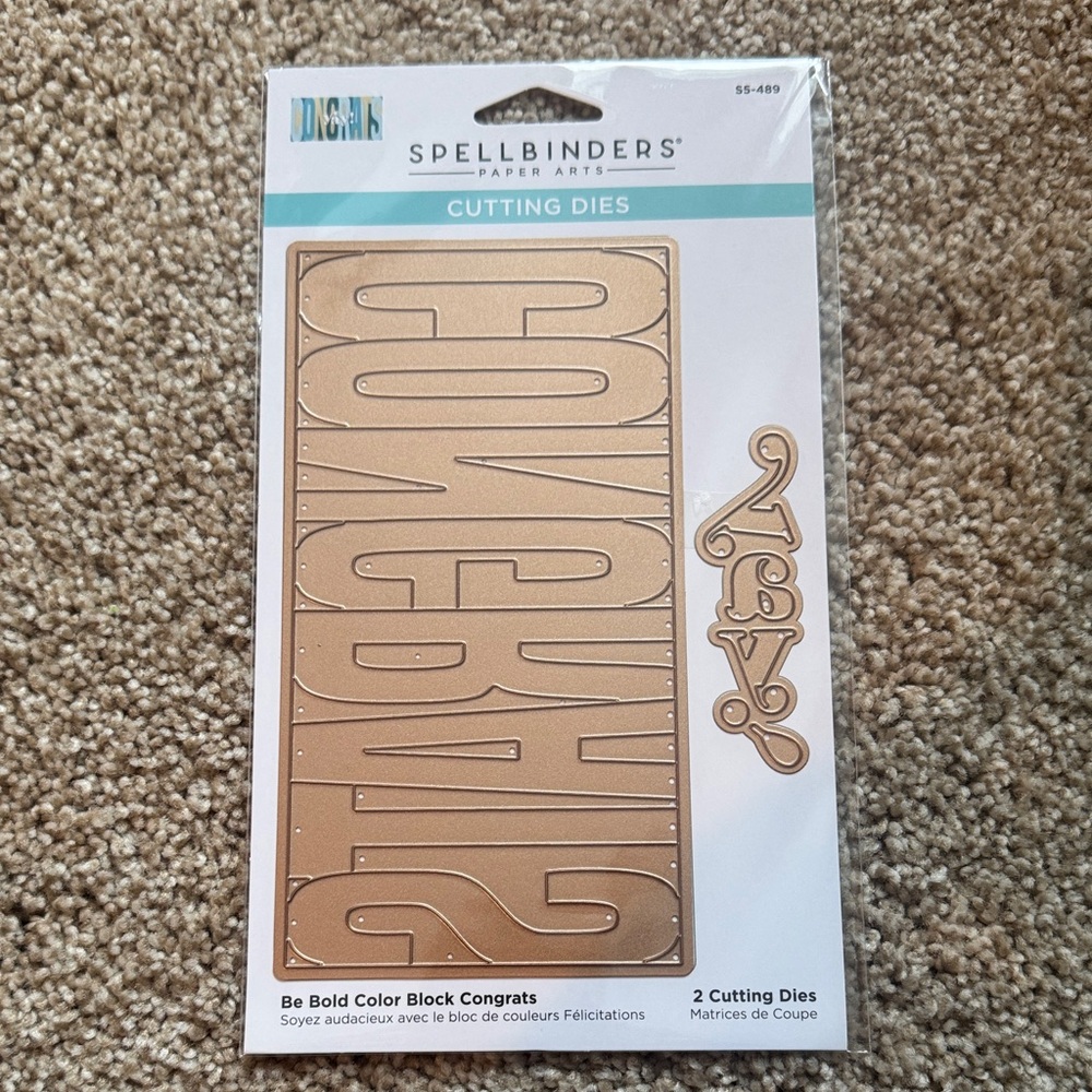 Spellbinders Block Congrats Cutting Dies